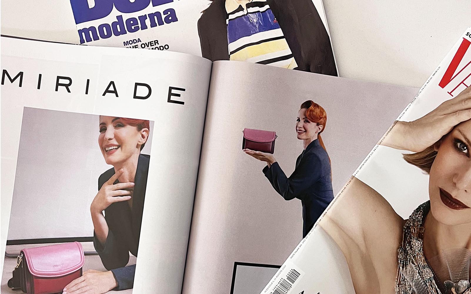 Campagna Miriade con Andrea Delogu sulle principali riviste di moda.